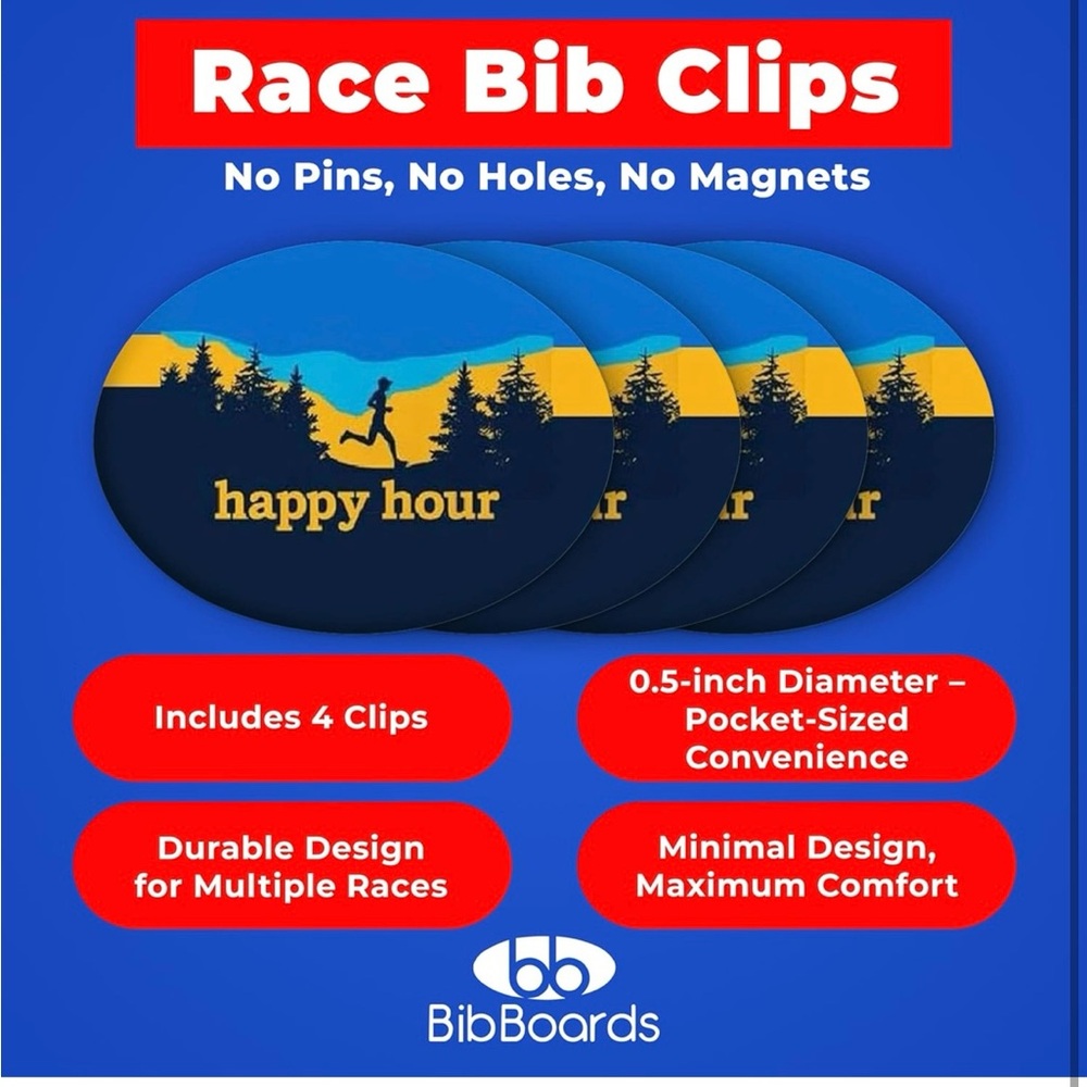 BibBoards Race Bib Clips